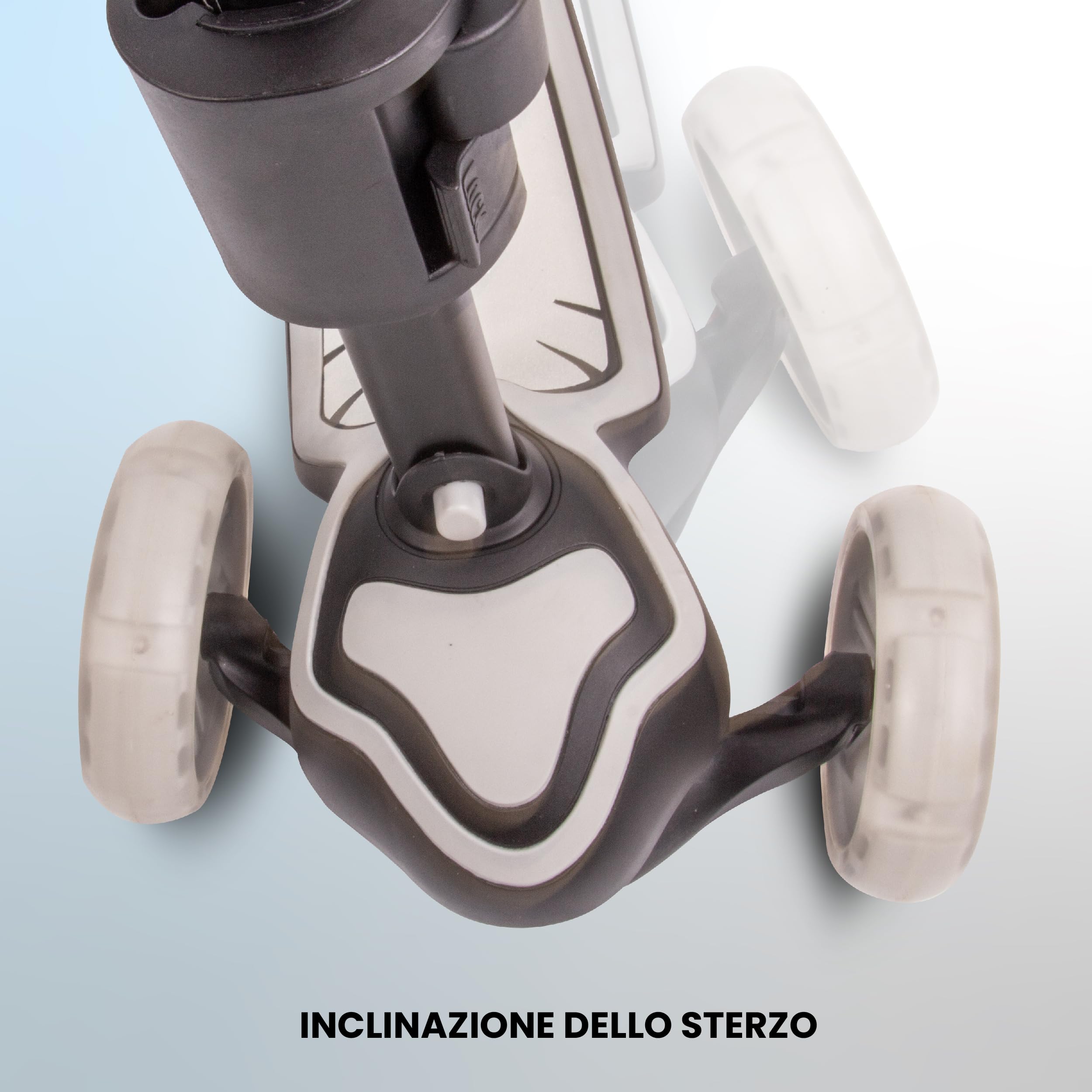 Sun Baby Monopattino per bambini 3 anni, Triciclo Scooter 3 Ruote Luminose a LED, regolabile in altezza, Children's Scooter