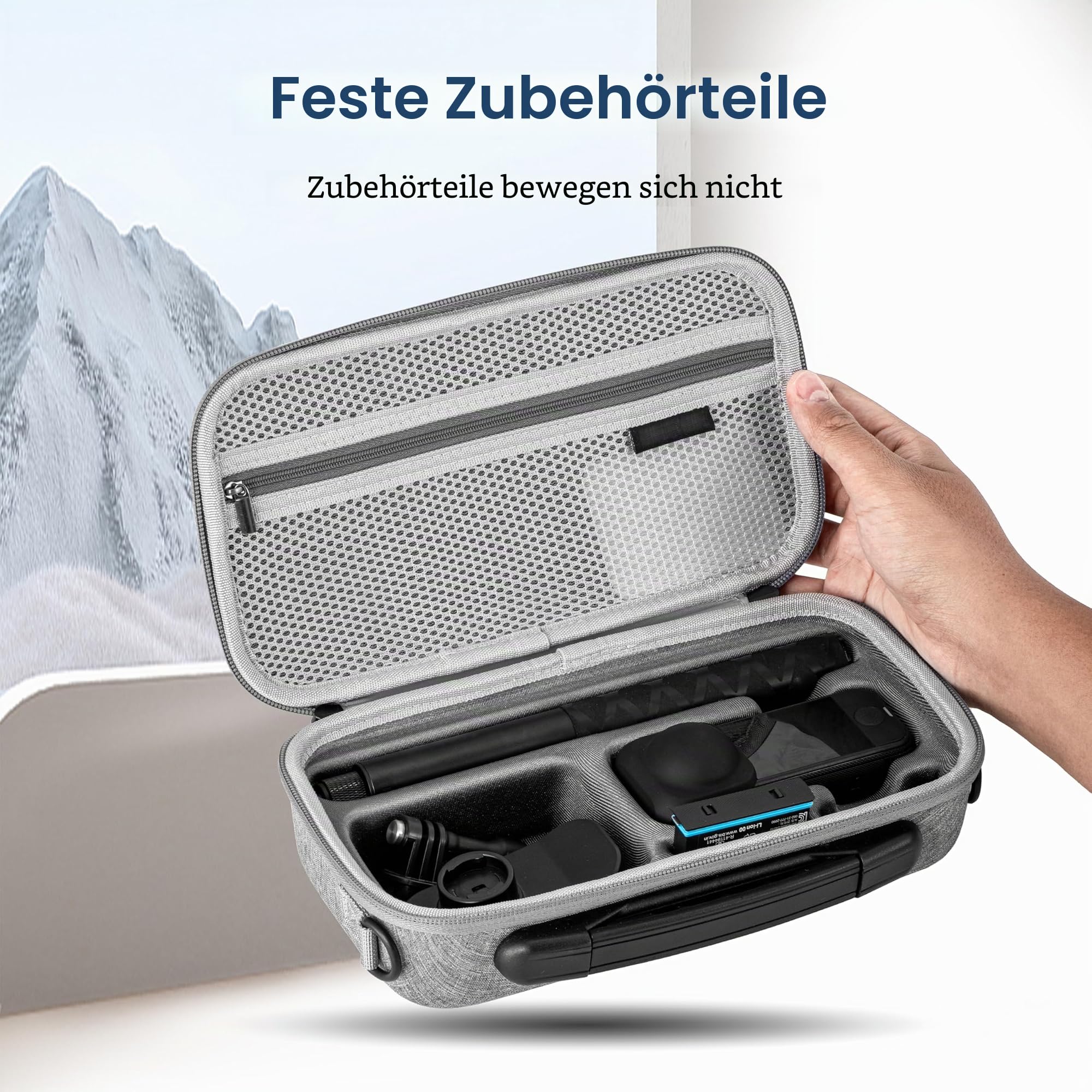 X4 Air Tasche Hülle für insta360 x4 Air Objektivschutz Tragetasche Schutzhülle Hartschale Case Reiseschutz mit Karabiner für Insta 360 Zubehör