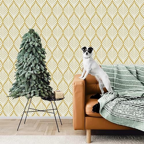 Vista 42 de Amiya Papel tapiz autoadhesivo de hojas plateadas de 17.5 x 120 pulgadas, papel de contacto extraíble, bohemio, gris, para pared de baño, Plateado