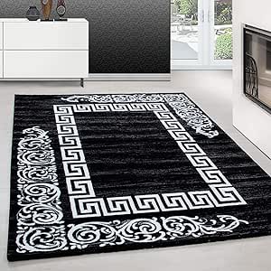 Jimri Kurzflor Teppich 80x150 Cm Beige - 3D Optik Mit Hoch-Tief Effekt Für Wohnzimmer & Schlafzimmer