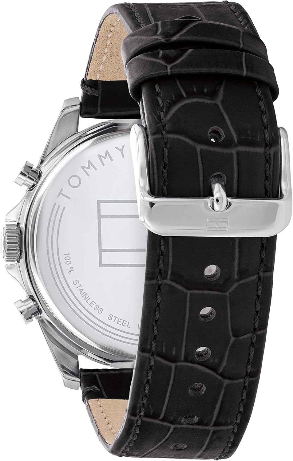 Tommy Hilfiger Men's Watch – Quartz Multifunction, 44 mm Stainless Steel Case, Skeleton Dial, Leather Strap – Dress Watch for Men