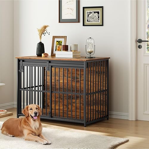 HOOBRO Dog Crate Furniture — close-up of materials and construction quality