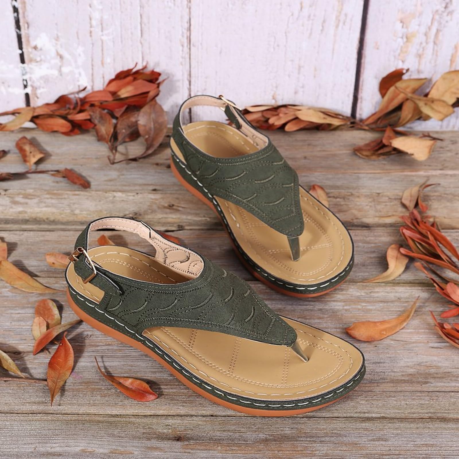 Sandalias de mujer con cuña – Sandalias de mujer con correa trasera sandalia de piel ligeras y cómodas zapatillas con correa ajustable fáciles de poner sandalia antideslizante de exterior de verano