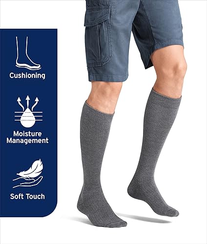 Miniatura 3 de JOBST Activewear - Calcetines de compresión hasta la rodilla de 20-30 mmHg, pantorrilla grande, negro frío