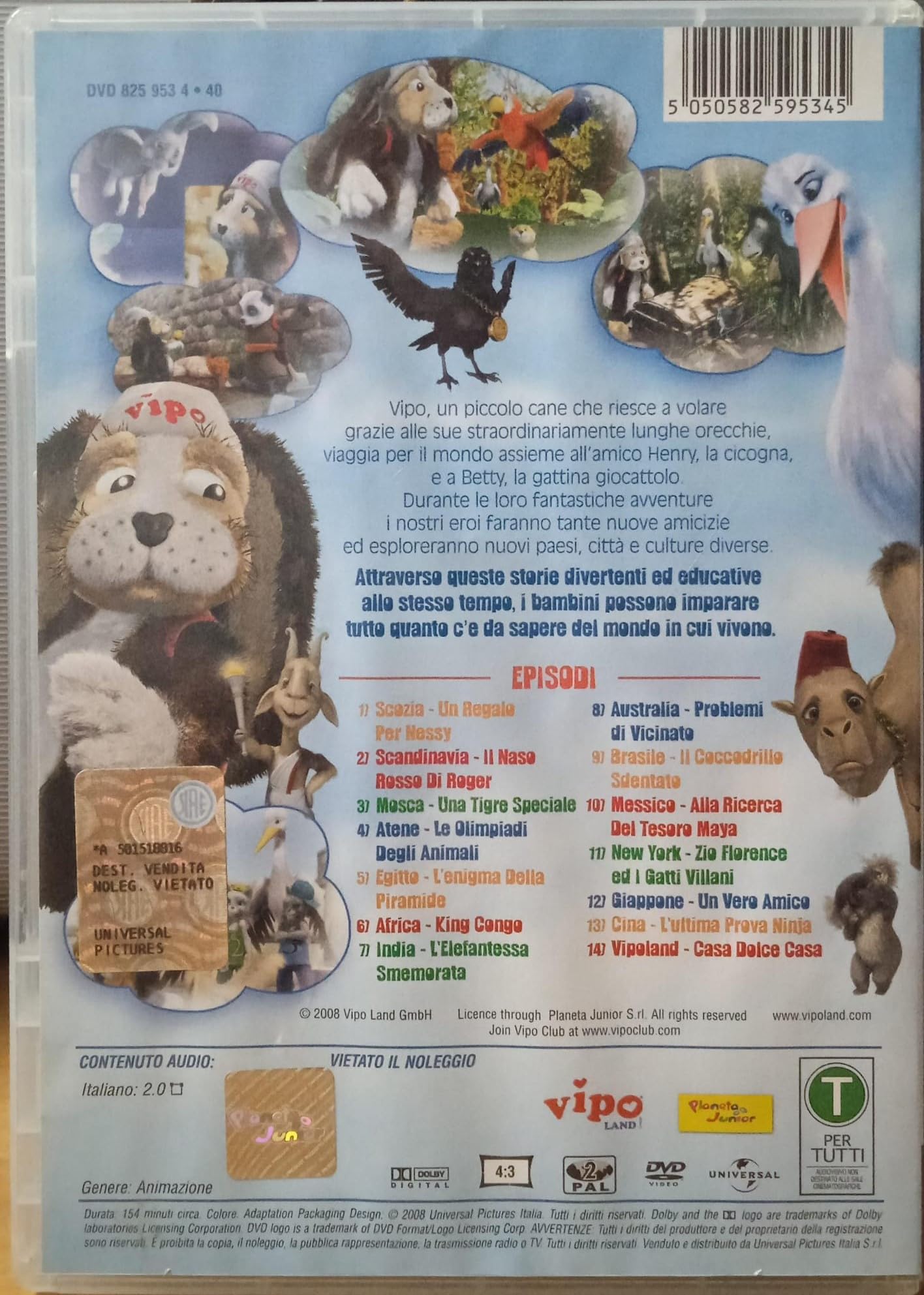 TeknoFilm - DVD (14 Episodi) - VIPO - LE AVVENTURE DEL CANE VOLANTE Vol. 2 (Alla ricerca del tesoro dei Maya e altre avventure) di A.A.V.V. (2008) - UNIVERSAL