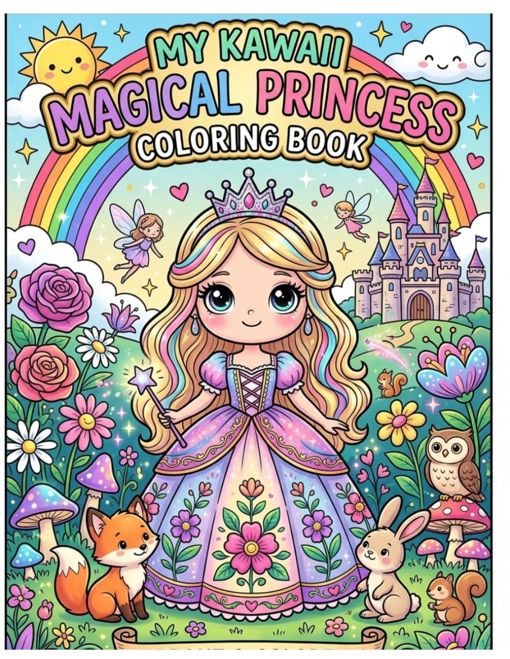 Kawaii Magical Princess Coloring Book