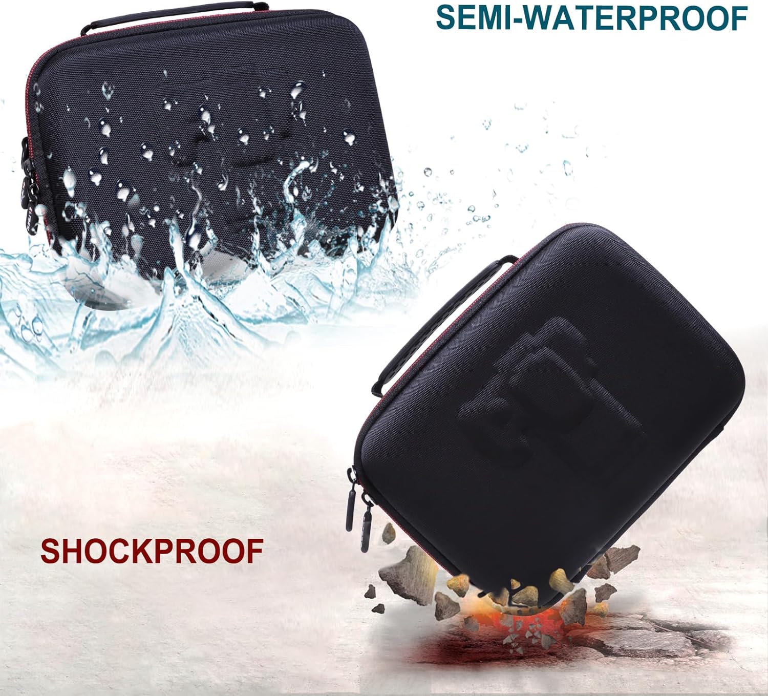 LTGEM Hard EVA Case with Three-layer Custom Foam, 9.5 x 7.1 x 4.6 Inch Camera Case for Canon/Sony/Nikon Camera and Lens with 10 Memory Card Pocket and Shoulder Strap - Image 6