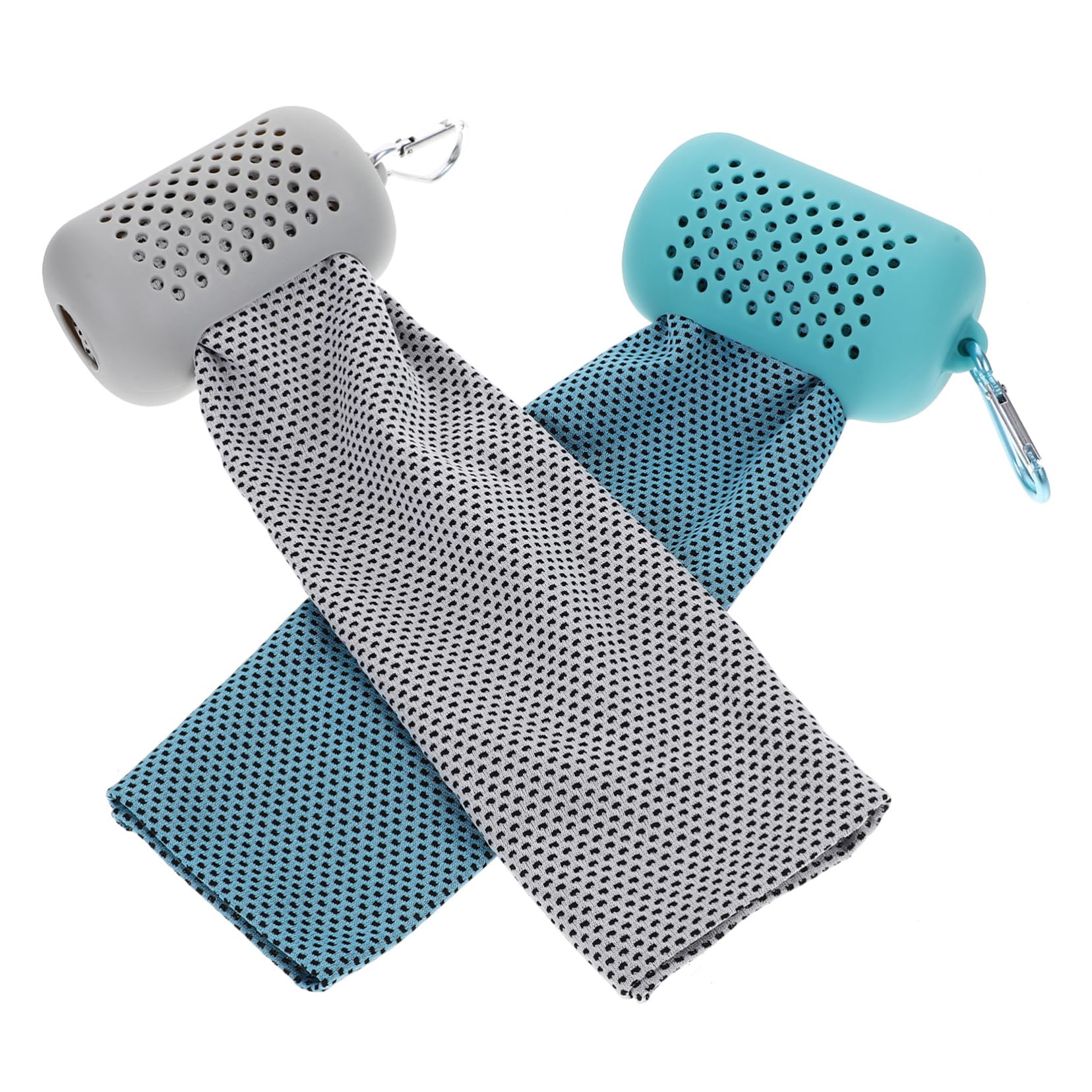 Kisangel Summer Yoga Towels 2 Pack Quick Dry Ice Towel Sports Fitness Gym Workout Portable Cooling