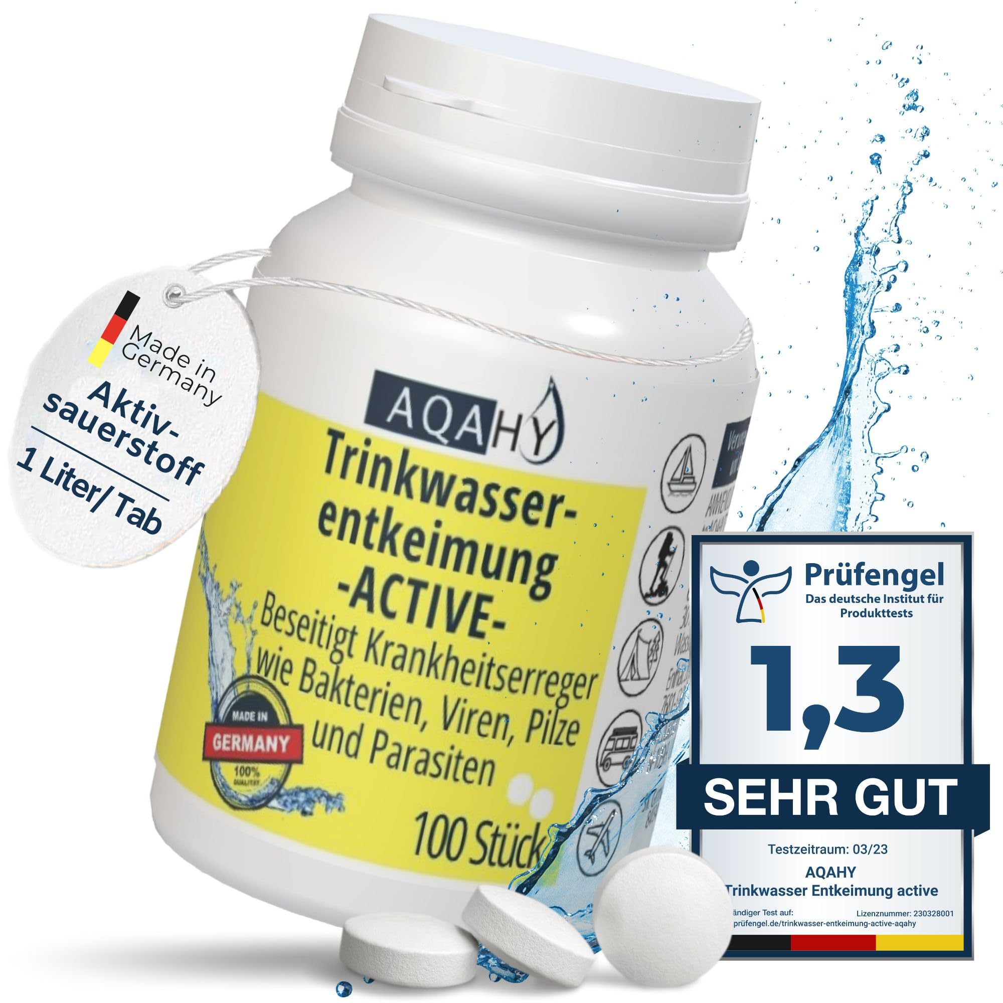 Wasserentkeimungstabletten im Vergleich
