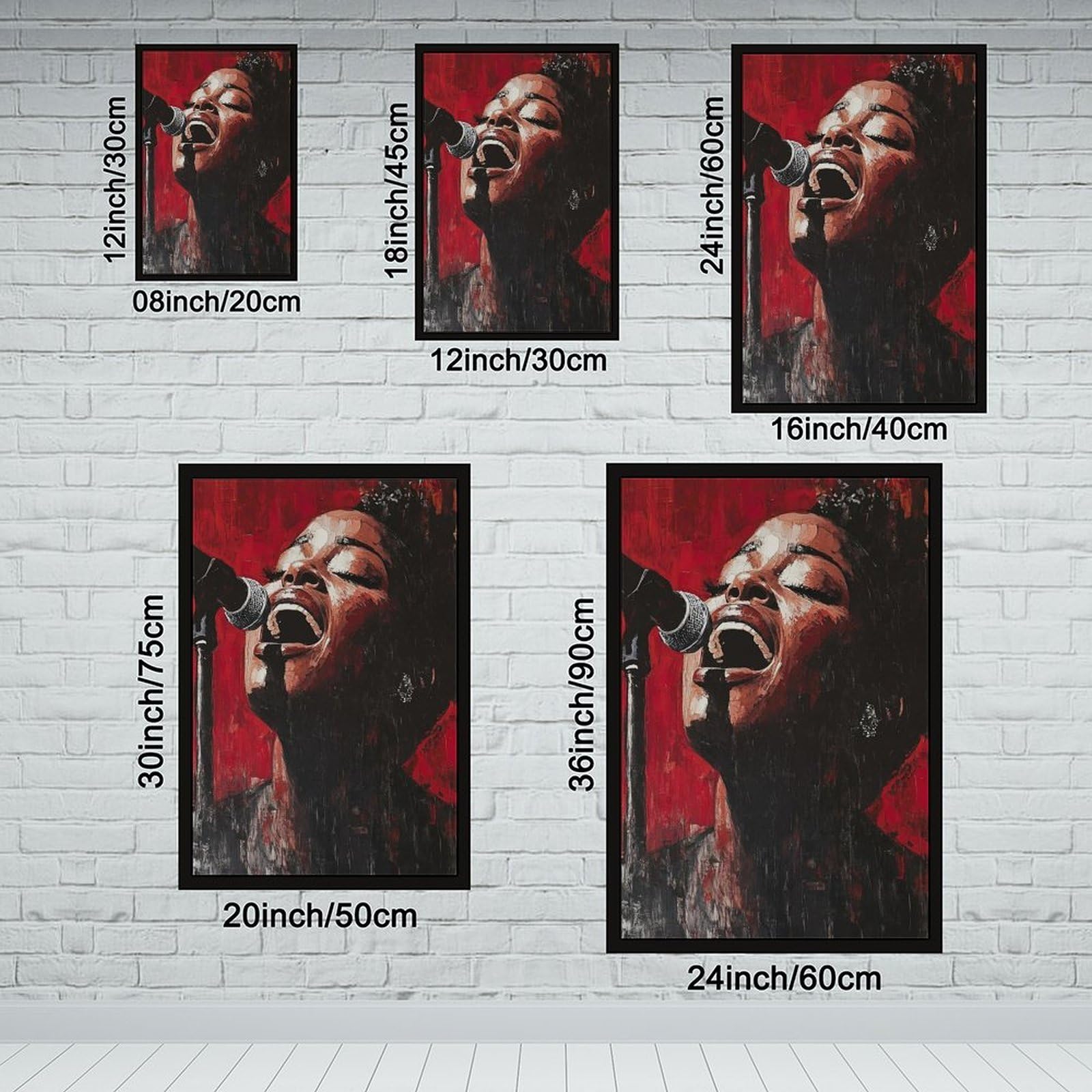 Jazz Singer Musica Pittura a Olio Poster Camera da Letto Decorazione Paesaggio Ufficio Camera Decorazione Regalo 61 cm L X 91,4 cm W