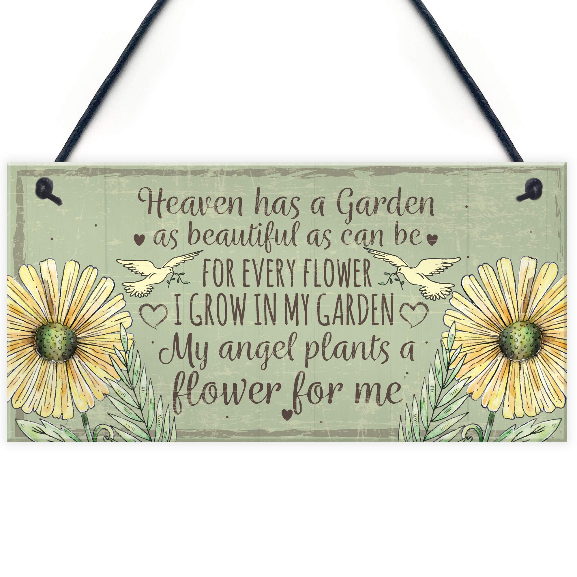 Red Ocean Memorial Garden Hanging Plaque Summer House Sign Garden Shed Friendship Mum Nan Gift