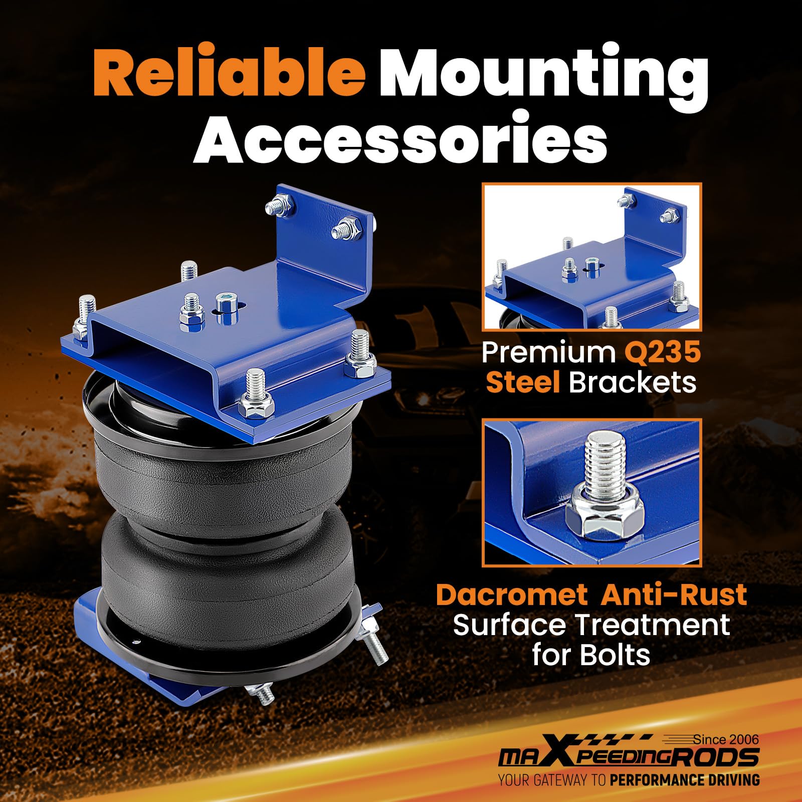maXpeedingrods Kit de nivellement de suspension pneumatique pour Dodge Ram 1500 2009-2018 5000LBS