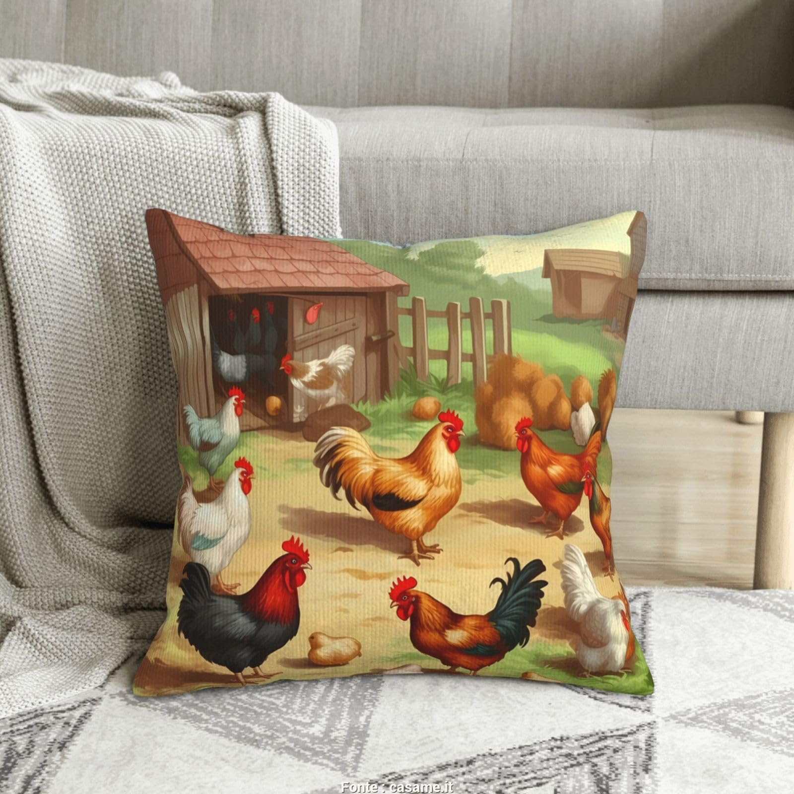 Housses de coussin 50x50 cm en peluche pour cocooning au salon
