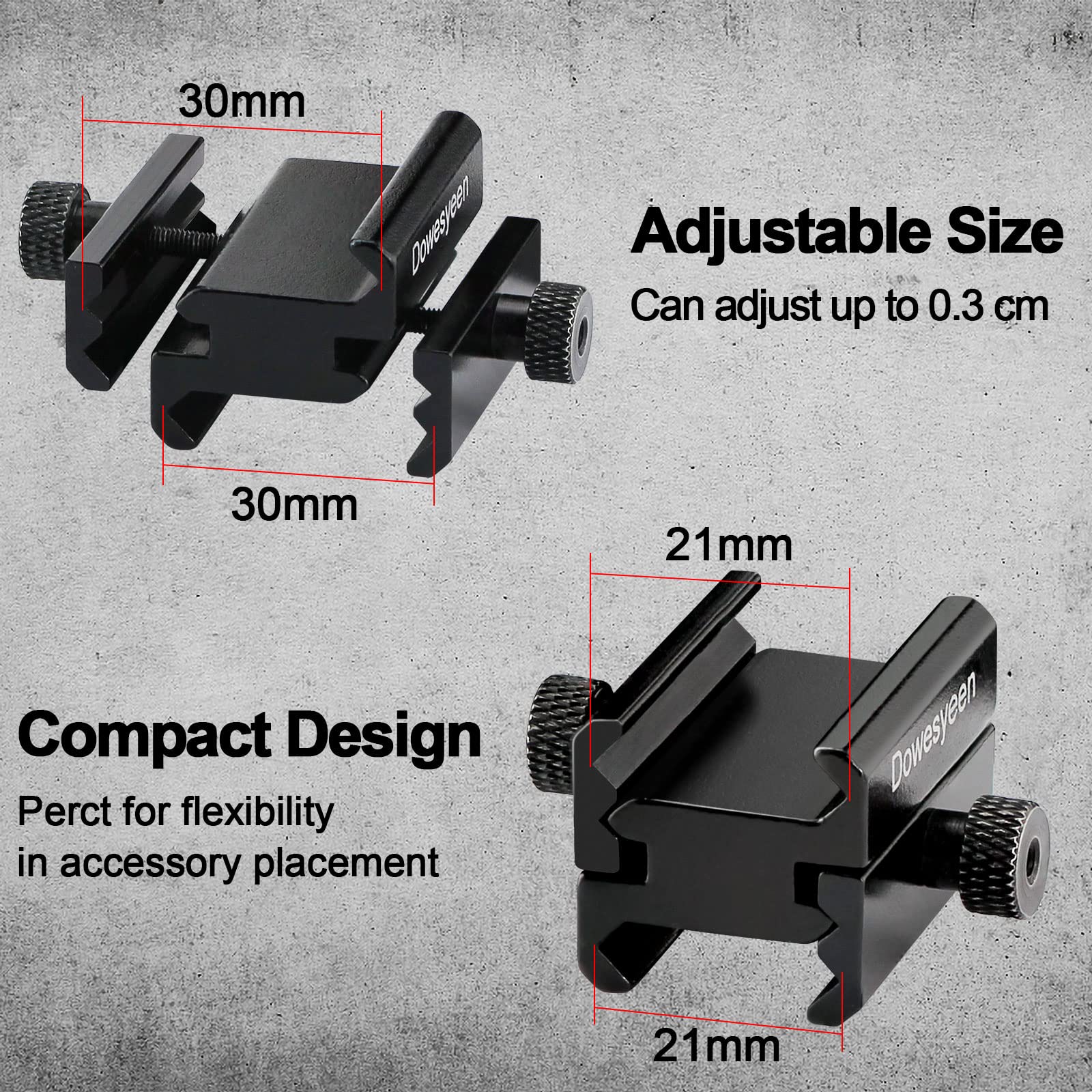 Adattatore Picatinny Rail, Alluminio Adattatore del Carrello della Canna per Installazione Mirino Laser Picatinny/Weaver,Tutto per la Caccia
