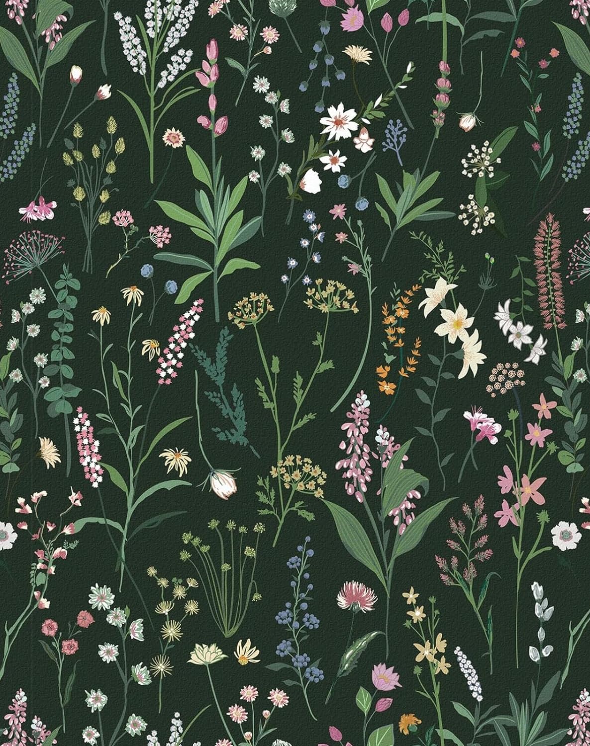 Adhesive Shelf Liner, Dresser Drawer Liner Textured Floral Contact Paper for Cabinets,Vinyl Film Decorative Drawer Liner for Bedroom Dresser Sticker (Dark Green, 17.3 inch x 118 inch)