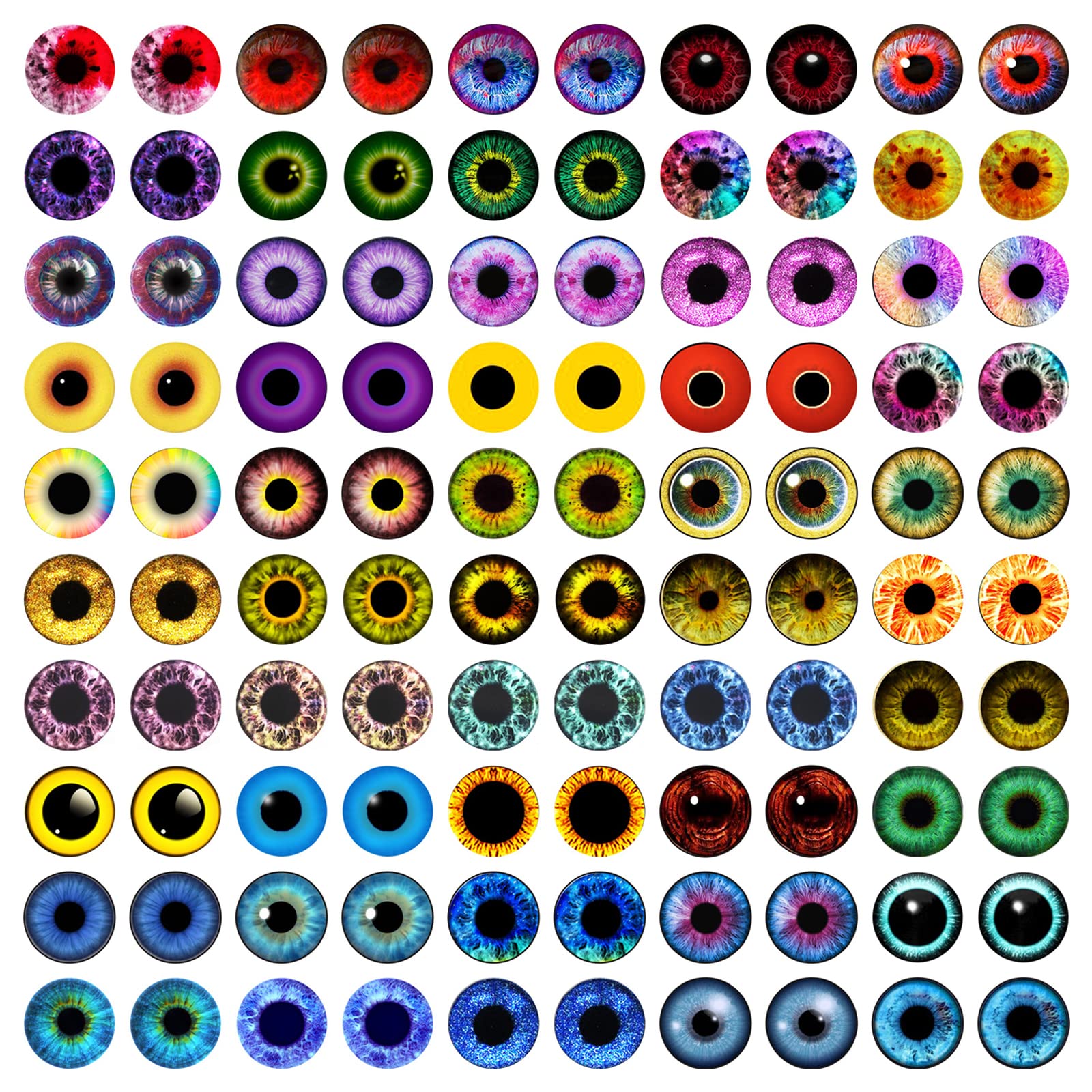 amazon-com-100pcs-assorted-dragon-eyes-glass-cabochon-for-clay-doll-making-sculptures-props-craft-diy-findings-jewelry-making