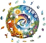 KAAYEE Wooden Puzzles for Adults, Seasons of Life Jigsaw Puzzle Adult, 200 Pcs Advanced Tree Puzzles Gifts for Christmas Birthday Gifts, Family Game(11.4 * 11.4in)