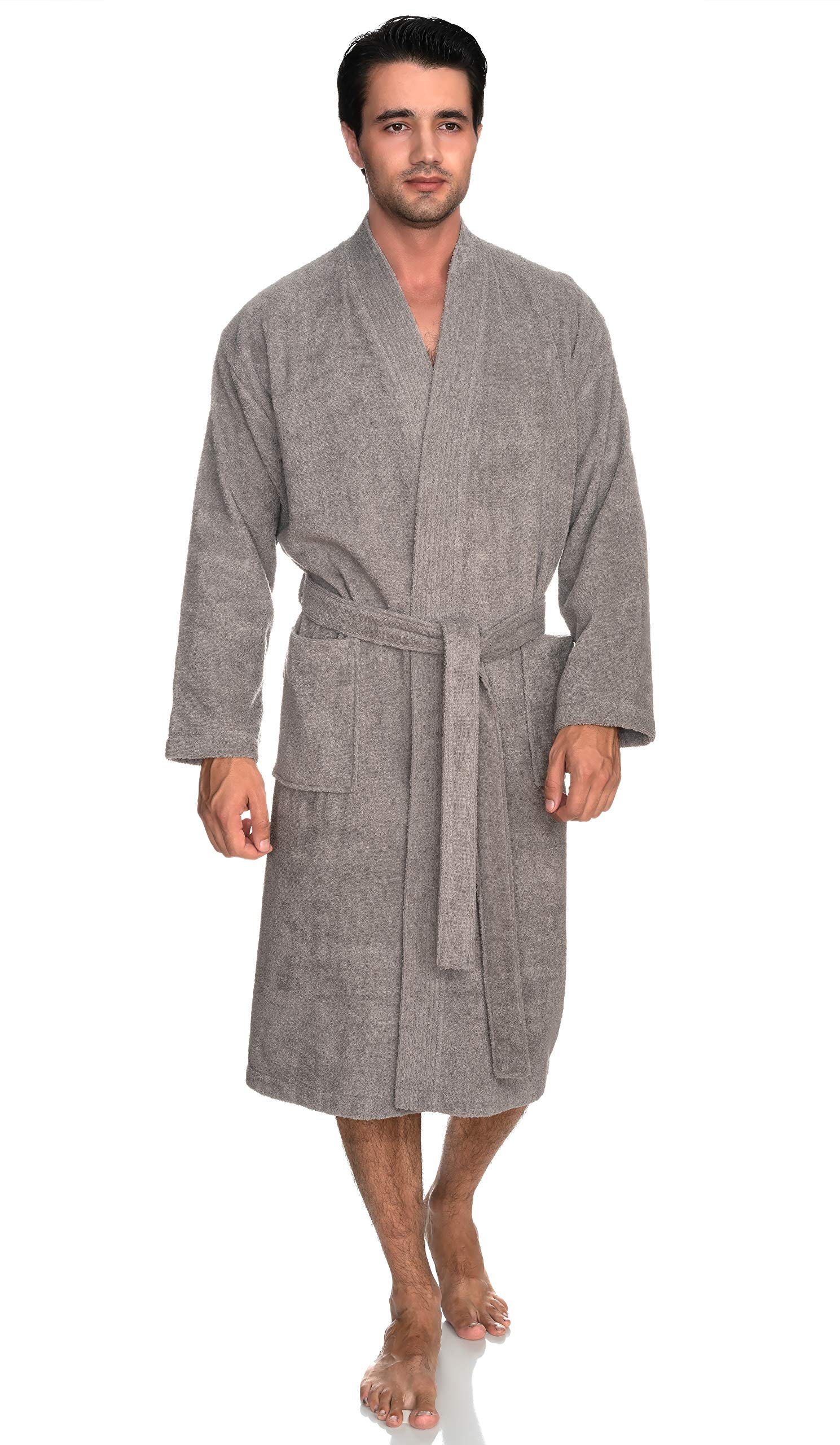TowelSelections Mens Robe Cotton Terry Cloth Bathrobe Soft Kimono Towel Bath Robe for Men XS to 4X