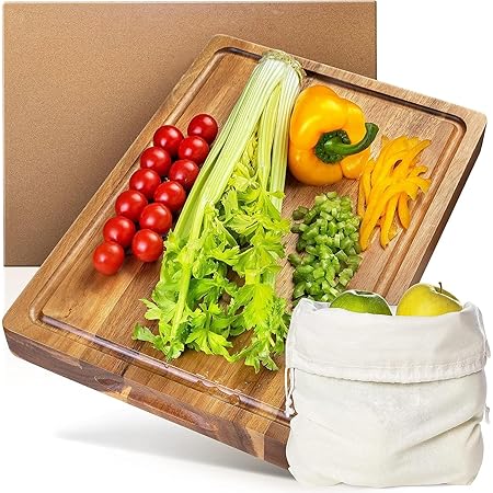 KLAMER Bambus Schneidebrett 45x30 Cm - Mit Saftrill Produktbild-Vorschau 12