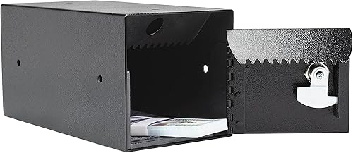 Miniatura 5 de Caja fuerte de acero con una sola llave para dinero en efectivo y caída, 12 x 6 x 6 pulgadas