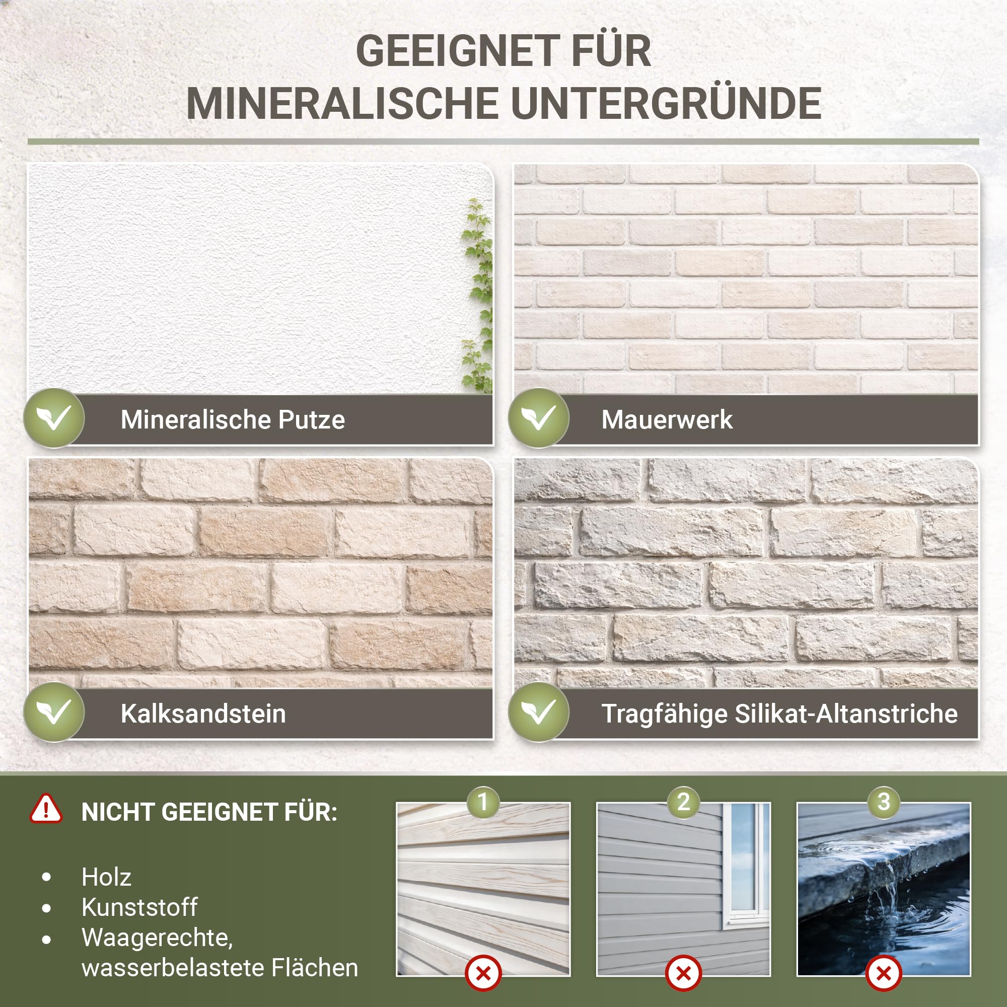 derendo Silikat Fassadenfarbe weiß matt, mineralische Silikatfarbe 10l | hoch diffusionsoffen für Putz, Beton, Mauerwerk und Altanstriche im Aussenbereich