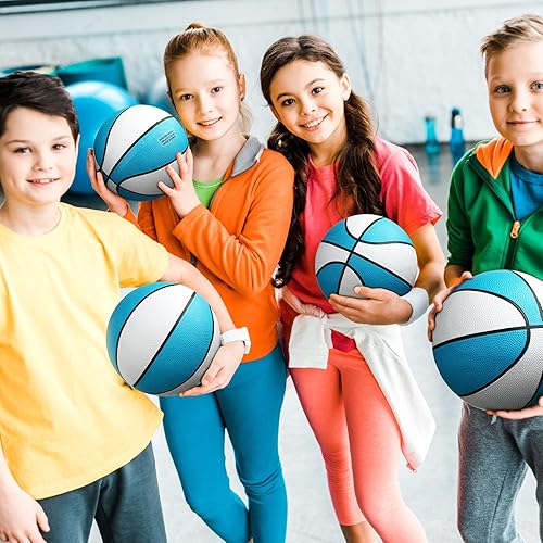 Miniatura 6 de Paquete de 6 pelotas de baloncesto para piscina acuática, baloncesto azul para piscina, baloncesto azul para piscina, aro de baloncesto, piscina y