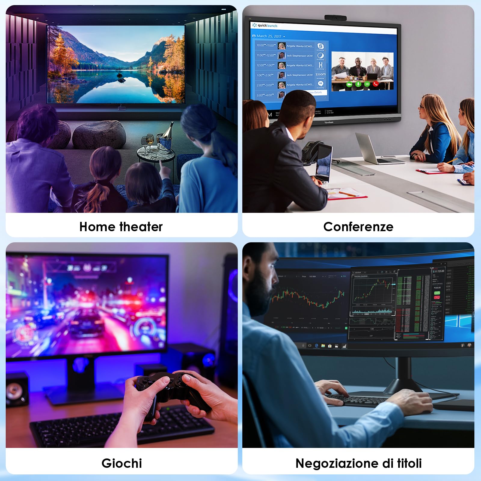 WAVLINK Adattatore USB C a HDMI, Adattatore HDMI 2K, Convertitore USB 3.0 a HDMI, Chip Displaylink supportano fino a 6 Monitor per Windows