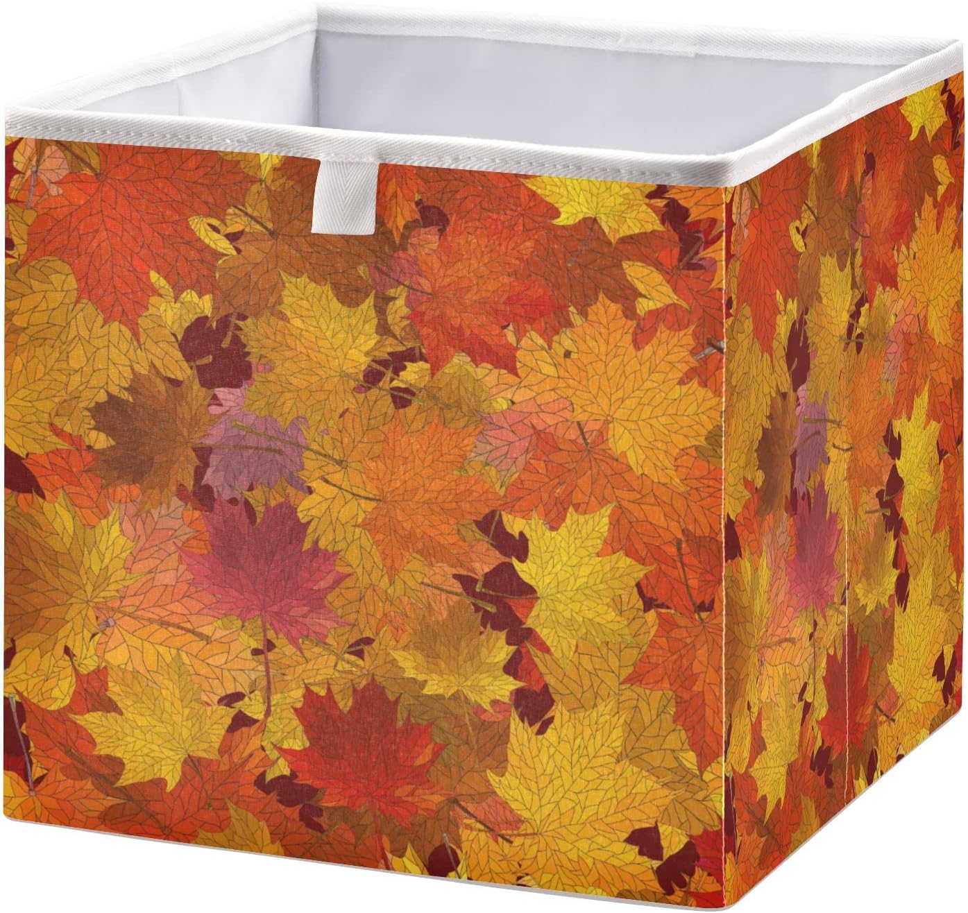 Maple Autumn Leaves Rectangle Storage Bin Collapsible