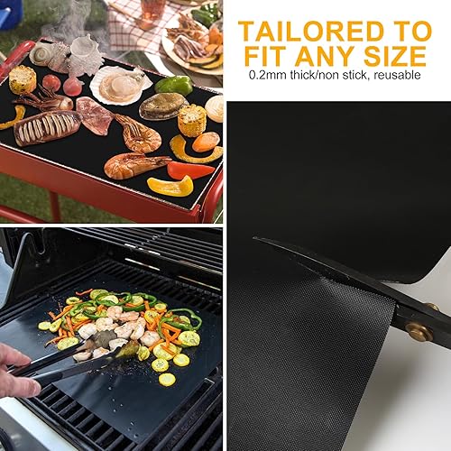 Miniatura 3 de Tapetes antiadherentes para parrilla, 4 alfombrillas antiadherentes, revestimientos de horno para la parte inferior del horno, tapete de horno de