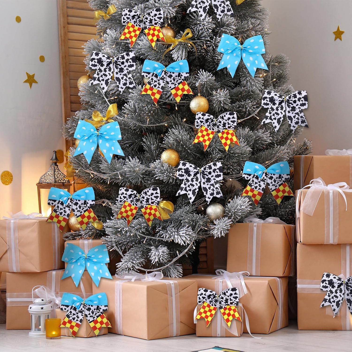Chuangdi 24 Pcs 6 Inch Cartoon Story Christmas Bows Ornaments image 4