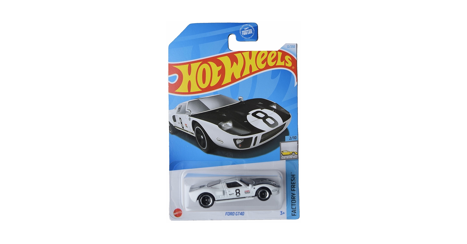 Amazon.com: Mattel Hot Wheels Ford GT40, Factory Fresh 2/10