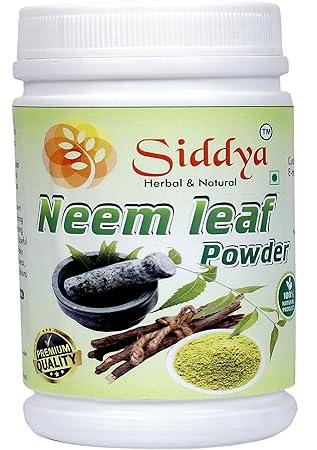 WARRIOR Siddya Neem Leaf Powder For Face Pack Mask Cleaning Face, Hair Growth Remove Dandruff Silk & Shining Hair