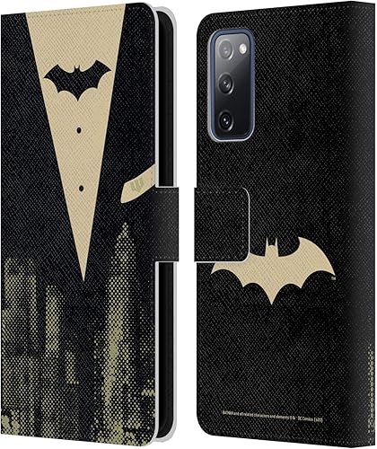 Head Case Designs Funda de piel con licencia oficial de Batman DC Comics, compatible con Samsung Galaxy S20 FE 5G