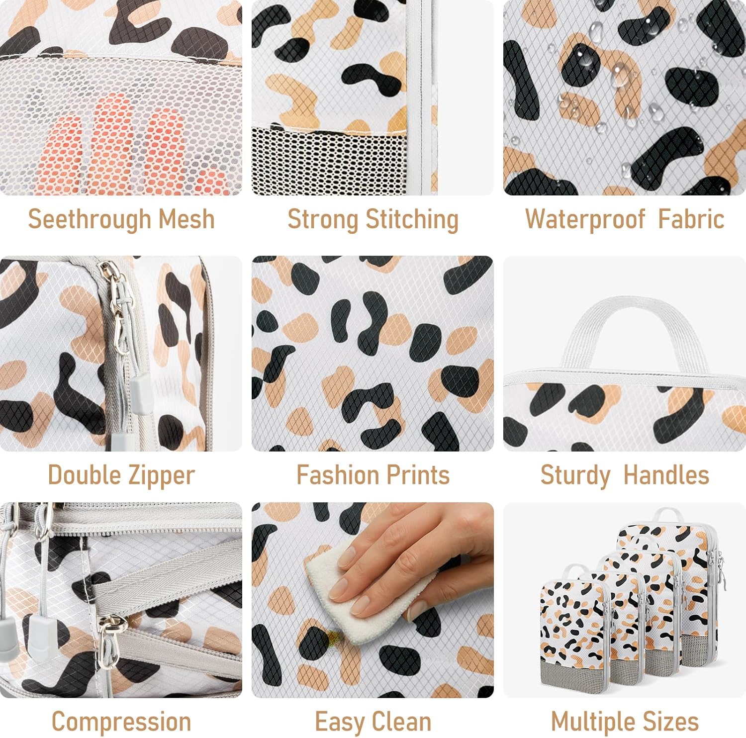 Compression Packing Cubes for Travel 4 Set Luggage Packing Organizer Bag Compressible Expandable Organizer Cubes For Carry On Luggage Suitcase Travel Essentials Accessories for Women Men - Image 5