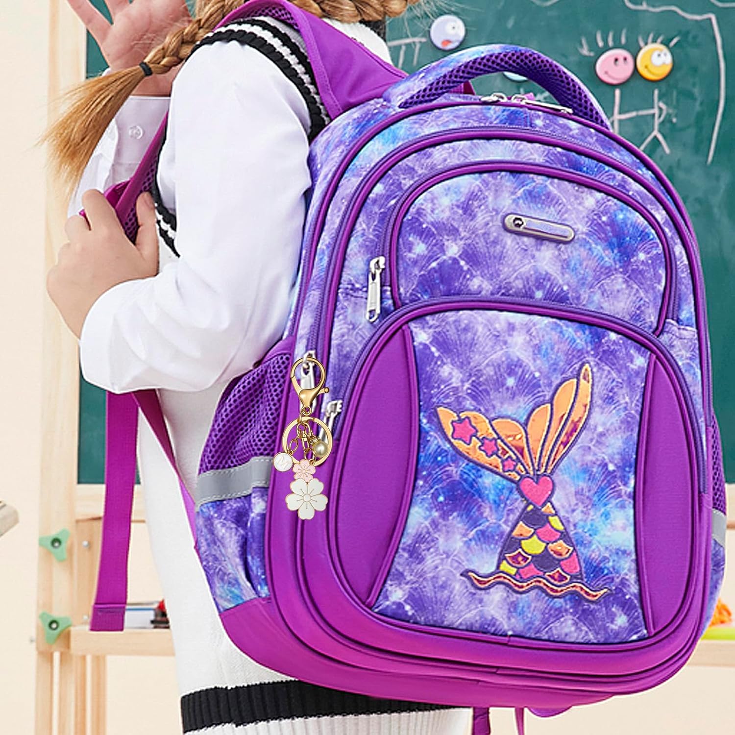 Cute Stainless Steel Gold Keychain Initial Letter Keys Charm Gifts for Women with Key Ring Purse Charms for Handbags - Image 6