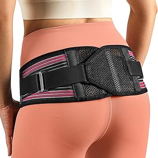 X-Shape Hip Brace - SI Joint & Sacroiliac Support Belt for Sciatica Pain Relief, Postpartum Recovery, Pelvic Stabilization - Breathable Two-Panel Design with 4 Silicone strips (Adjustable, L)