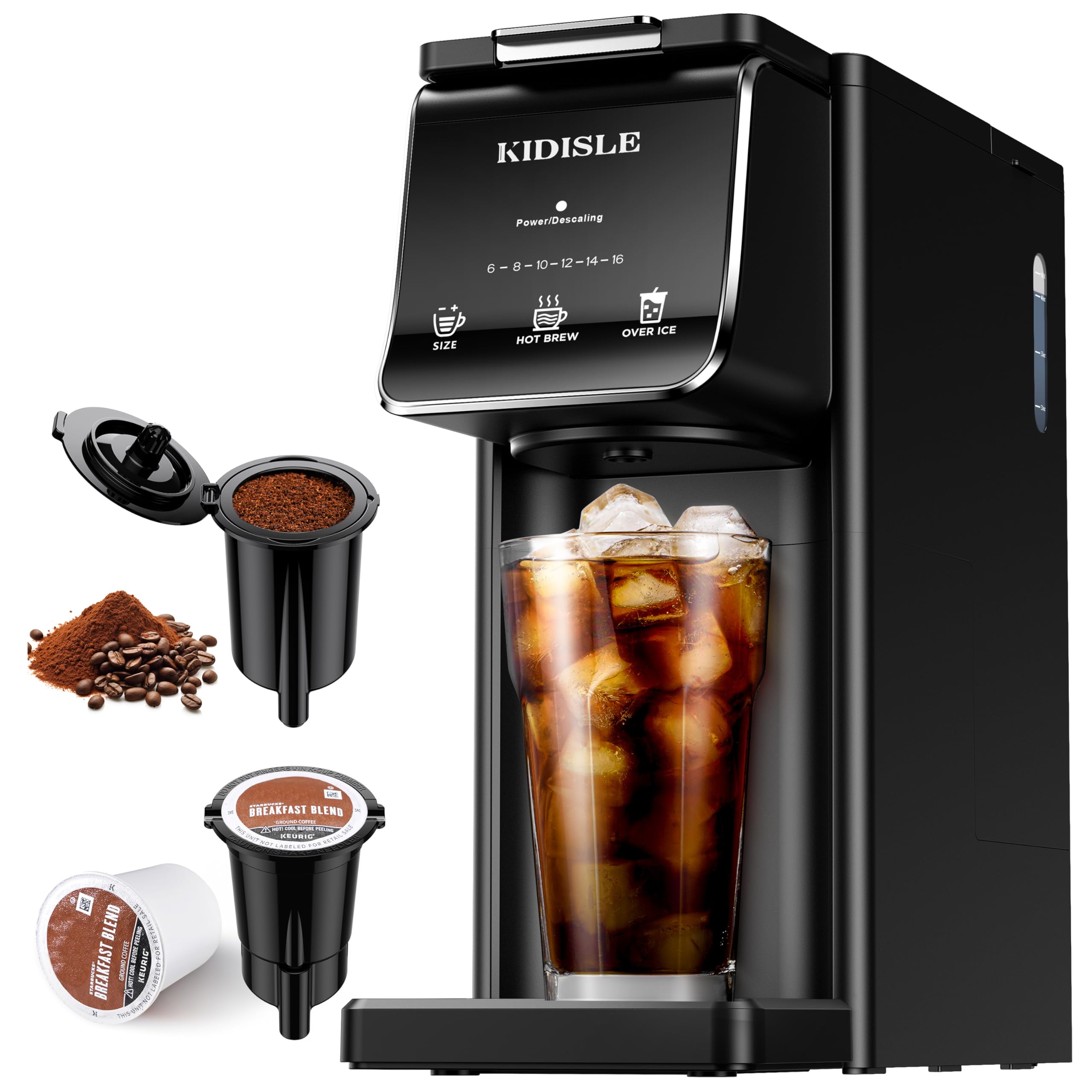 KIDISLE Hot & Iced Single Serve Coffee Maker