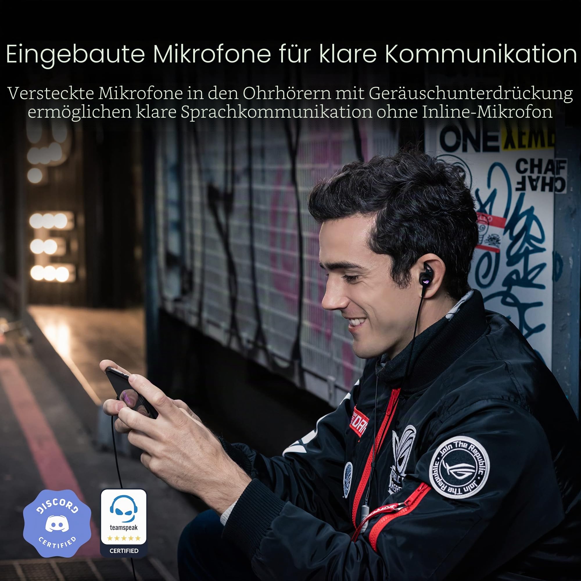ASUS ROG Cetra II In-Ear-Gaming-Kopfhörer | ANC, Treiber aus Flüssigsilikonkautschuk, USB-C, kompatibel mit PC, Handy, PlayStation 5, Xbox Series X/S, Nintendo Switch