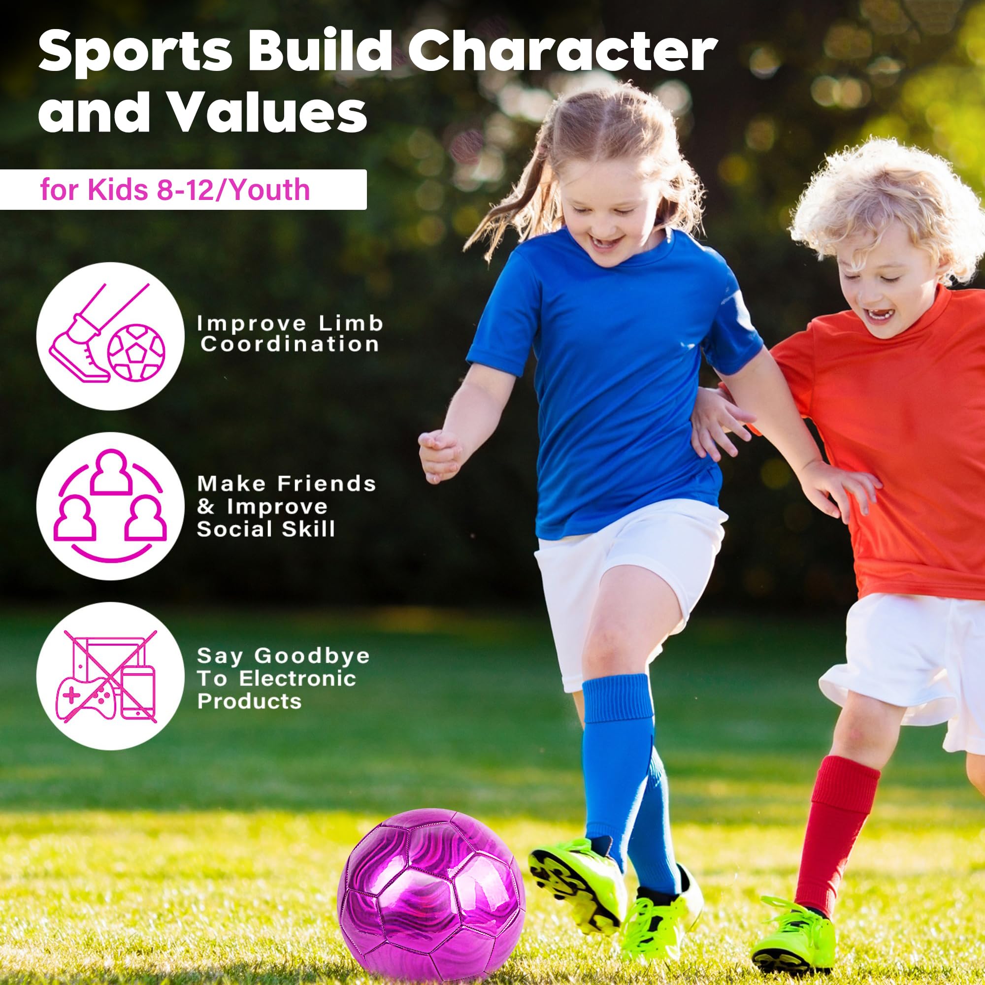 Bola De Futebol Champhox Tamanho 3 - Ideal Para Crianças 4-8 Anos