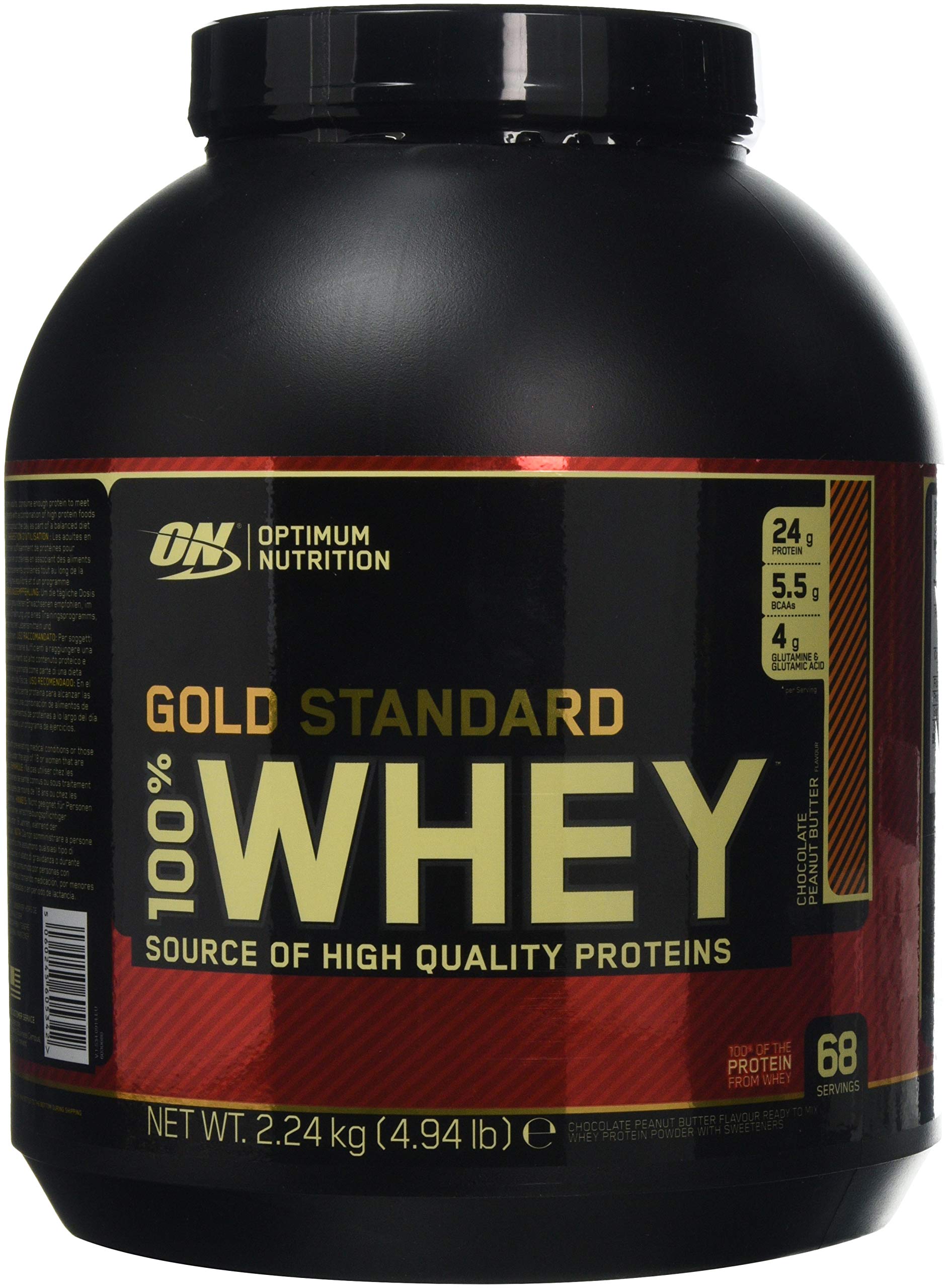 Optimum Nutrition Gold Standard 100% Whey Proteína en Polvo, Chocolate Peanut Butter - 2240 gr