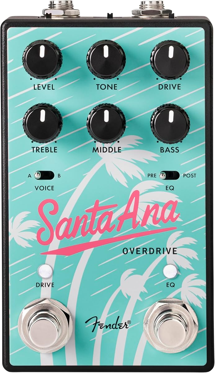 Fender Santa Ana V2 Overdrive Guitar Effects Pedal, Black
