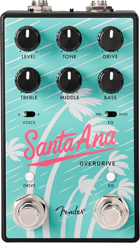 Fender Santa Ana V2 Overdrive Guitar Effects Pedal, Black