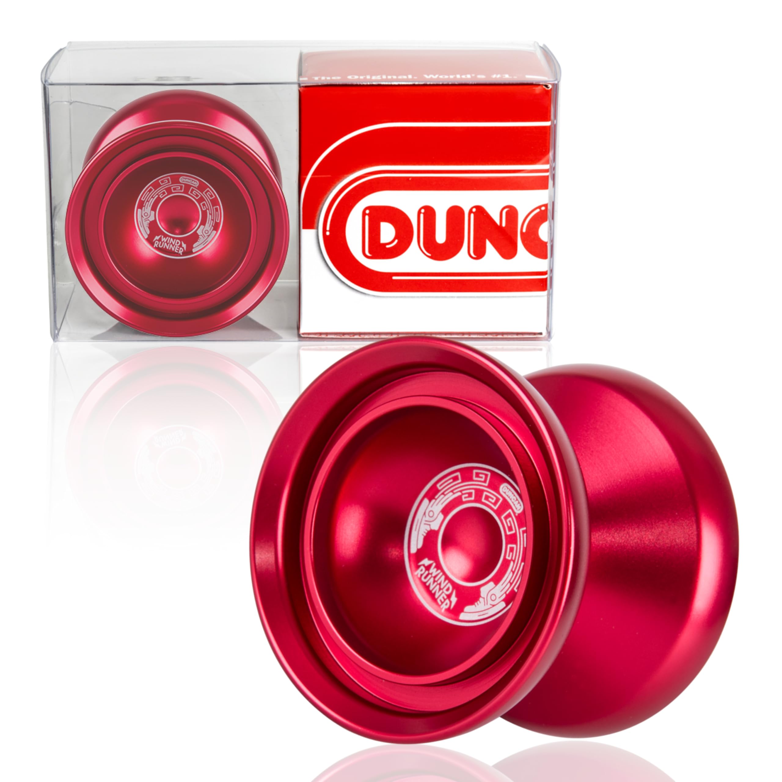 Duncan Toys Windrunner Yo-Yo [Red] - Unresponsive Pro Level Aluminum Yo-Yo with Double Rim, Concave Bearing, SG Sticker Response