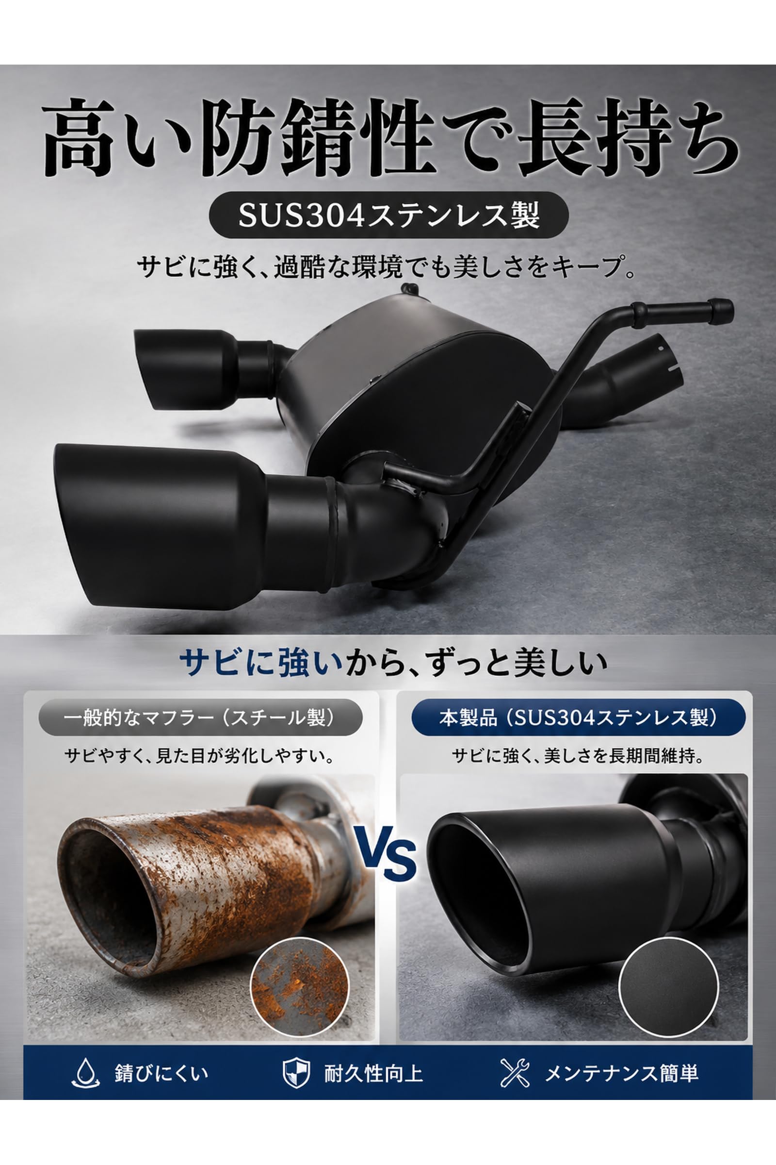 Amazon | [lalarimi]ハイゼットジャンボ専用 左右両側出しマフラー