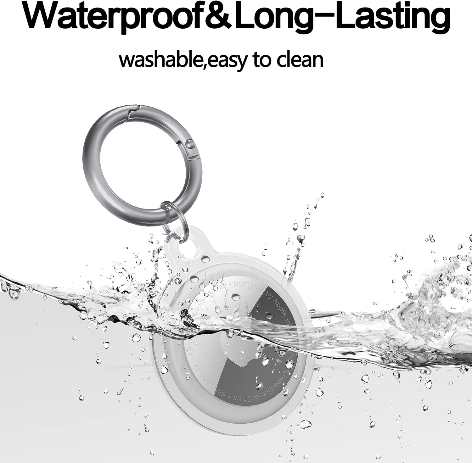 soft tpu case compatible with apple airtags 2021 protective anti scratch lightweight waterproof cover with key ring for airtags finder tracker keycha