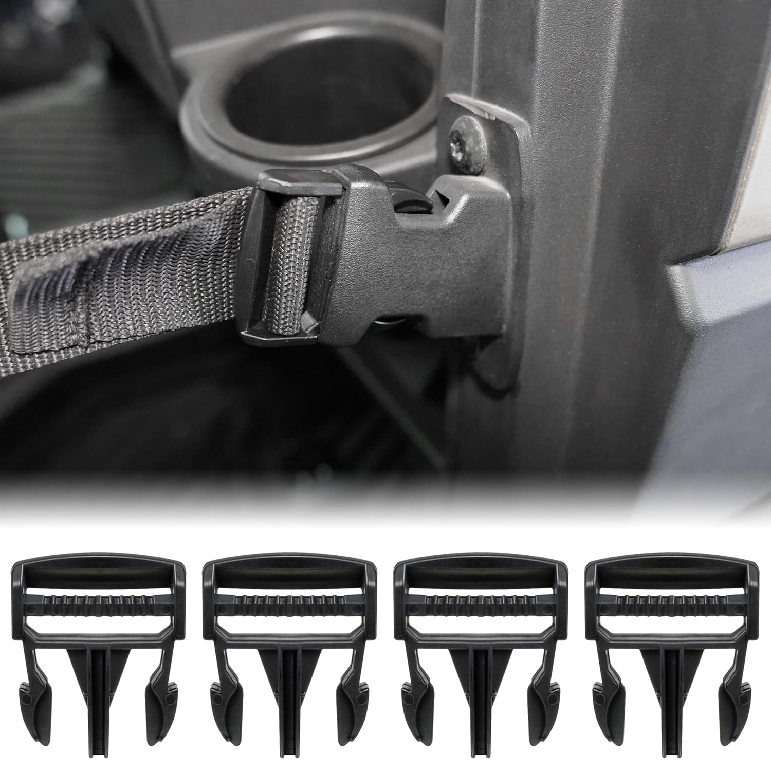 Plastic Door Net Buckle Clip for Polaris Ranger XP 1000 16-20, 4PCS Door Side Safety Net Fastener for Polaris Ranger Crew 900 1000 XP 2016-2020 Accessories (Replace #5452505)