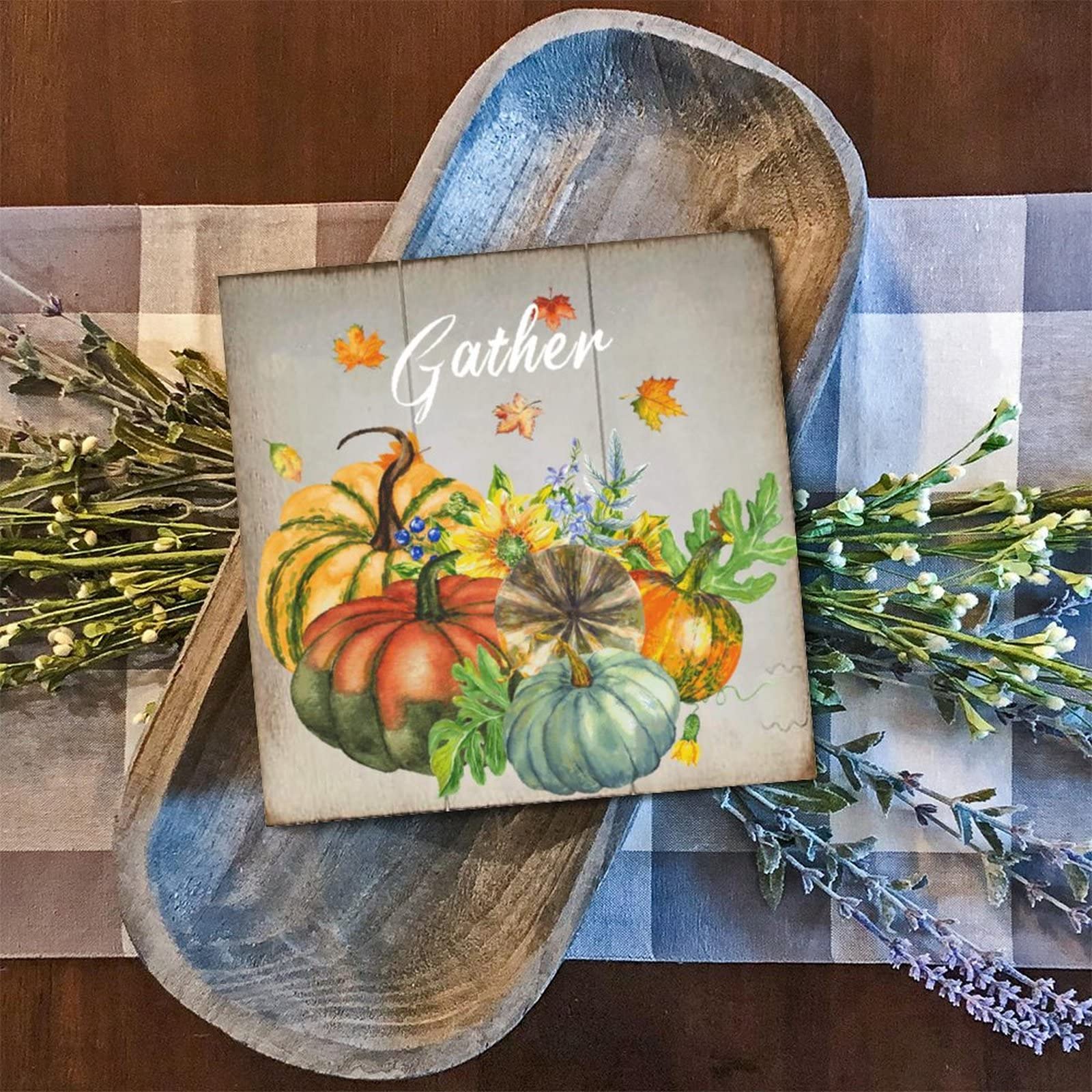 Décoration bois citrouille et tournesol : rassemblez vos proches chez vous
