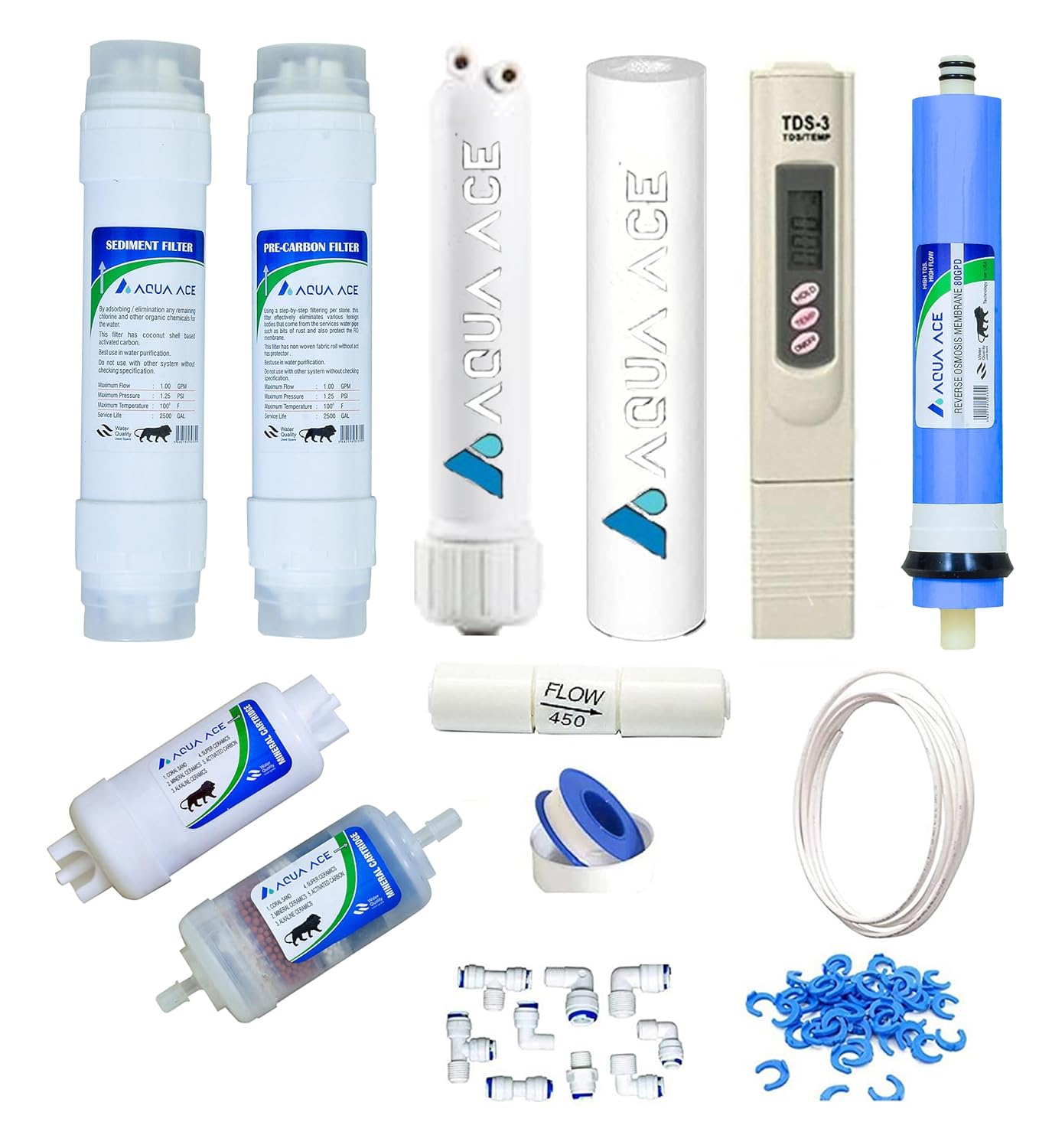 Aqua Ace Pre Carbon and Sediment Filter for All Type of RO Water