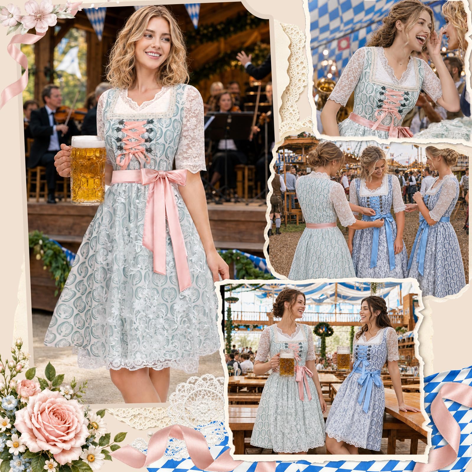 Oktoberfest Damen Outfits, Dirndl Oktoberfest Kostüm