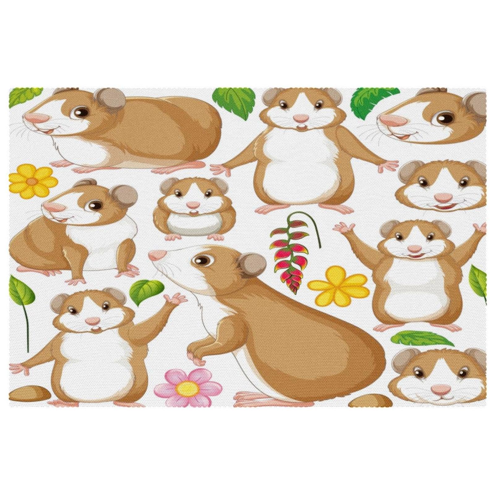 Set de table cochon d'inde idée cadeau originale pour pendaison de crémaillère lot de 6